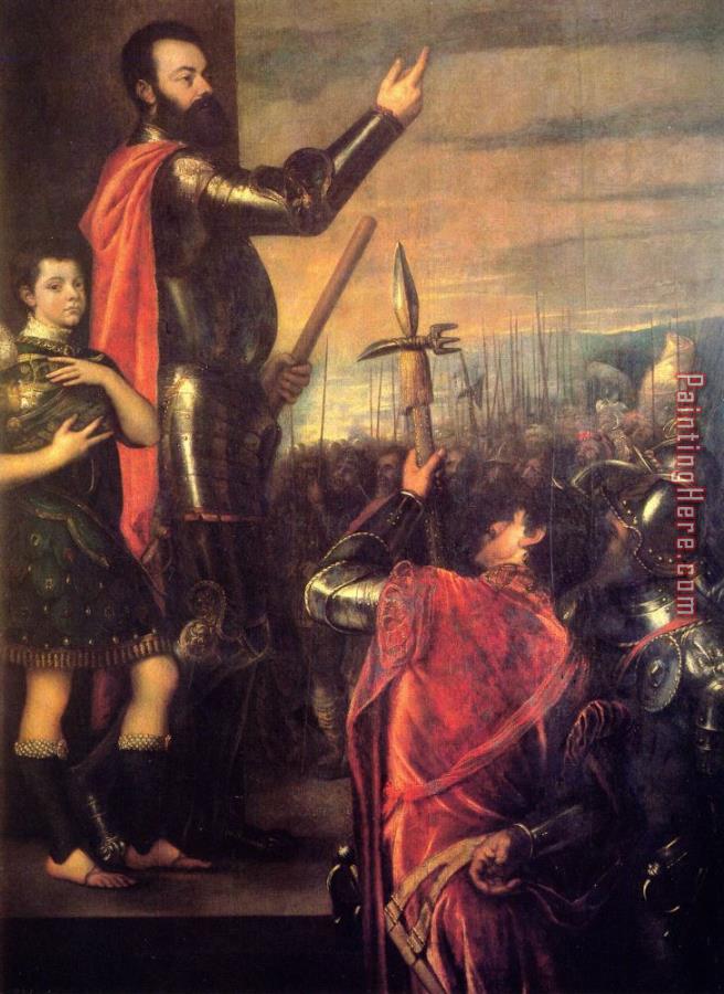 Titian The Speech of Alfonso D'avalo
